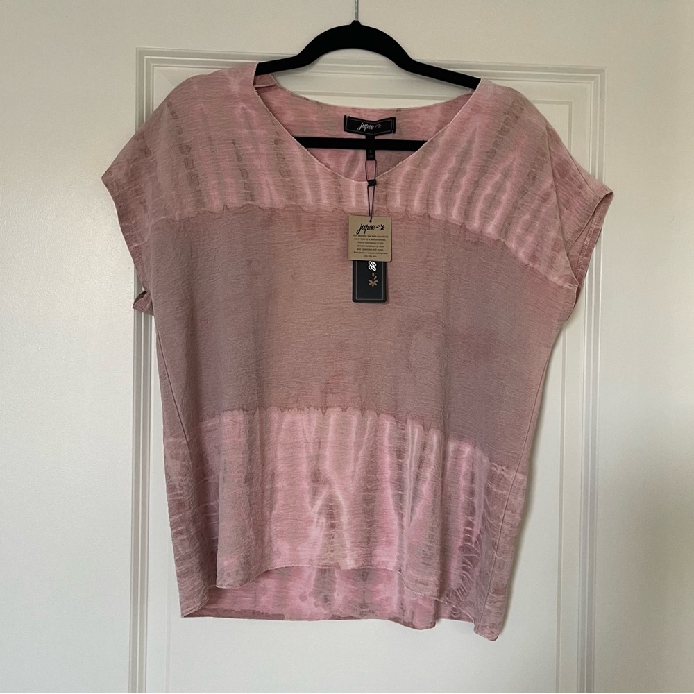 NWT Jupee Tie Dye Light Pink Top